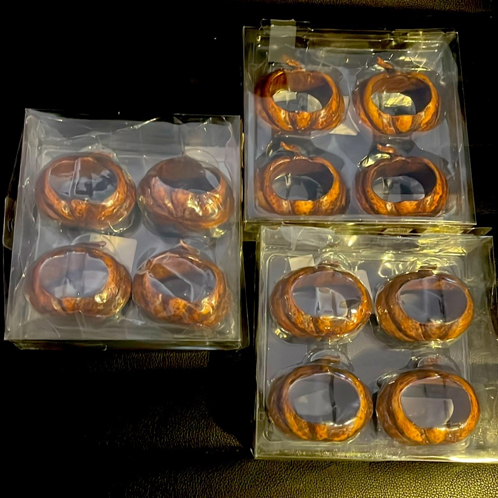 Set of 4 pumpkin napkin ring